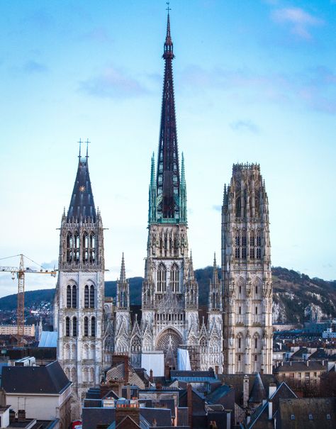 Gothic Architecture Interior, Rouen Cathedral, Strasbourg Cathedral, Rouen France, Gothic Cathedrals, Gothic Cathedral, Gothic Church, Cathedral Architecture, Sacred Architecture