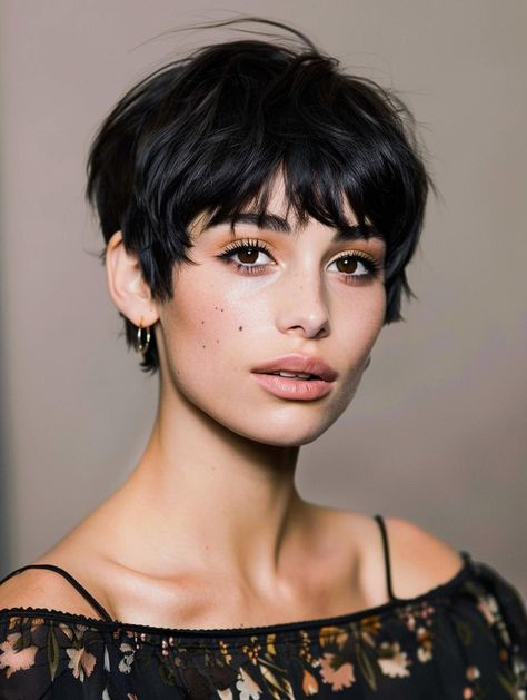 Bixie 2022, Pixie Haircut Color, Short Hair Long Bangs, Pixie Haircut With Bangs, Bixie Haircut, 2024 Hairstyles, Sassy Haircuts, Pixie Cut With Bangs, Haircut With Bangs