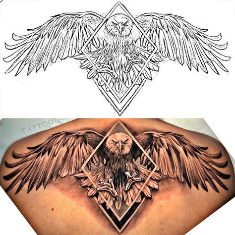 Eagle Tattoo Drawing Design, Wings Upper Back Tattoo, Eagle Back Tattoo Men, Eagle Chest Tattoo Men, Eagle Tattoo Back, Tattoo On Upper Chest, Eagle Head Tattoo Design, Eagle Tattoo Stencil, Whole Back Tattoo