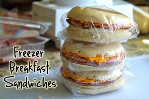 Freezer Breakfast Sandwiches Breakfast Sandwiches Frozen, Freezer Food, Freezer Breakfast Sandwiches, Frozen Breakfast, Freezer Breakfast, Breakfast Sandwiches, Freezer Cooking, Peanut Oil, Make Ahead Meals