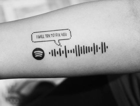 Song Tattoos Ideas Spotify, Spotify Song Tattoo, Spotify Barcode Tattoo, Spotify Tattoo Ideas, Tattoo Inspo For Men, Spotify Code Tattoo, Music Tattoos For Guys, Music Tattoo Designs Men, Song Tattoos Ideas