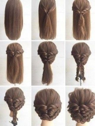 Fashionable Braid Hairstyle for Shoulder Length Hair #hairstylist #hairstyle #haircut French Braiding, Triangle Hair, Prom Hair Updo, Braids For Medium Length Hair, Hoco Hair Ideas Short, Medium Length Hair Men, Braid Hairstyle, Hairstyles For Medium Length Hair Easy, Hair Kids