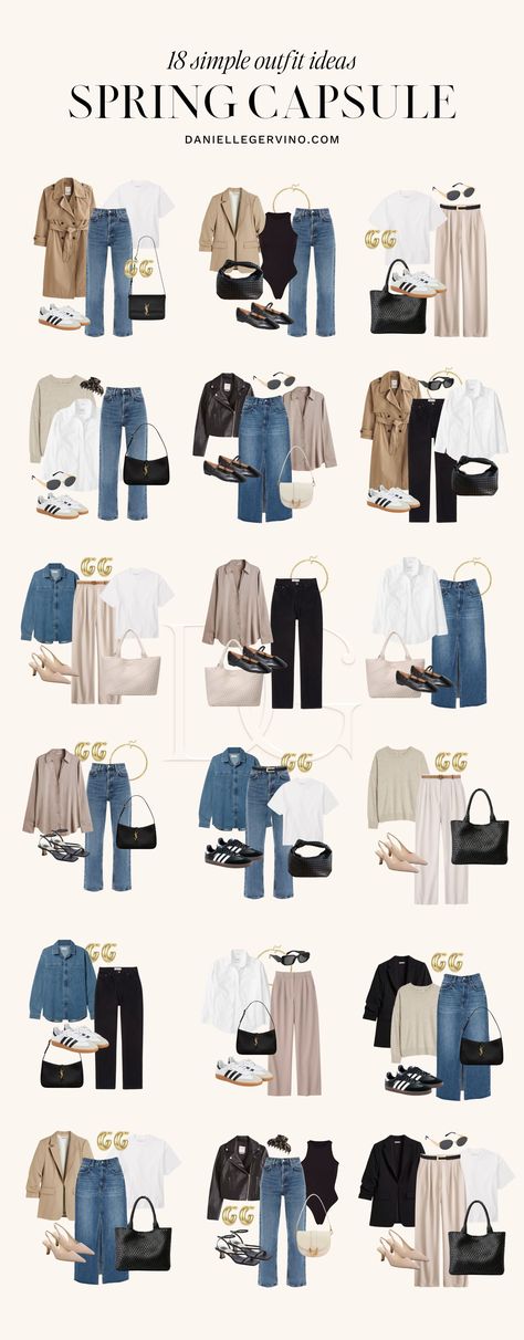 Capsule Wardrobe Casual, Capsule Wardrobe Women, Capsule Wardrobe Outfits, Fashion Capsule Wardrobe, Classic Style Outfits, Spring Work Outfits, Spring Capsule, Spring Capsule Wardrobe, Capsule Outfits