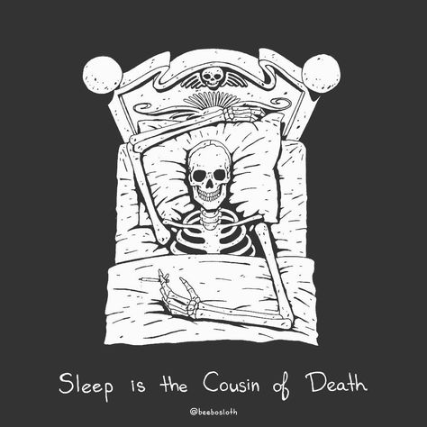 Sleeping Skeleton, Skeleton Cartoon, Skulls And Bones, Skeleton Love, Skeleton Drawings, Arte Punk, Don't Sleep, Skeleton Art, Lowbrow Art