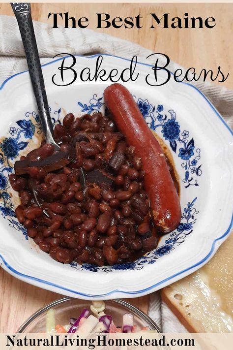 This Maine Baked Beans recipe is another staple in a lot of New England Households. This is a slow baked, sweet and savory, bean dinner. Using Molasses and Brown Sugar giving it that rich dark color we are all familiar with. #baked beans #Maine #old fashioned baked beans Old Fashioned Baked Beans, Bean Dinner, Gluten Free Stuffed Mushrooms, Canning Beans, Canned Baked Beans, Baked Beans Recipe, Homemade Baked Beans, Boston Baked Beans, Celebrity Recipes