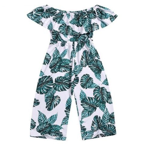 Toddler Jumpsuit, Hawaii Outfits, Off Shoulder Romper, Wide Leg Romper, Off Shoulder Jumpsuit, Designer Jumpsuits, Short Sleeve Jumpsuits, Girls Summer Outfits, Girls Clothing Sets