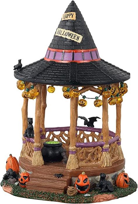 Amazon.com: halloween village Lemax Spooky Town Halloween Village, Lemax Halloween Village, Spooky Town Village, Lemax Halloween, Lemax Village, Lemax Spooky Town, Black Witch Hat, Spooky Town, Halloween Collectables