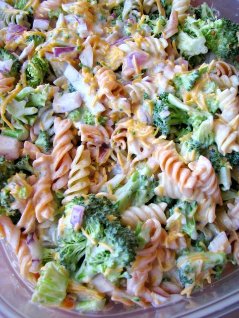 Broccoli Cheddar Pasta Salad, Cheddar Pasta Salad, Broccoli Cheddar Pasta, Cheddar Pasta, Broccoli Pasta Salad, Broccoli Pasta Salads, Resep Pasta, Crazy Kitchen, Salads Recipes