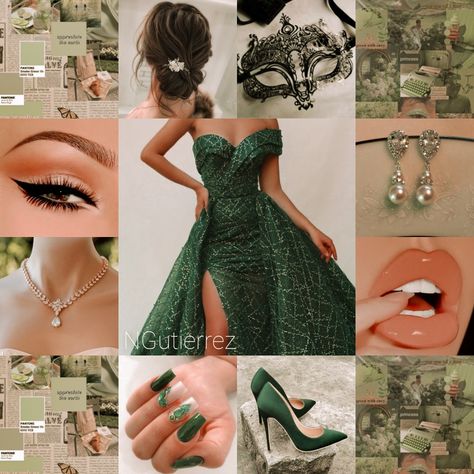 Green Masquerade Dress And Mask, Mascarade Ball Dresses Prom, Slytherin Aesthetic Dress, Slytherin Ball Gown, Masquerade Ball Outfit Ideas, Masquerade Dress And Mask, Mascarade Ball Dresses, Mascarade Ball Outfit, Slytherin Dresses