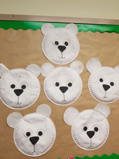 Polar Bear Craft Preschool, Bear Crafts Preschool, Winter Animals Preschool, Arctic Animals Crafts, Winter Animal Crafts, Winter Crafts For Toddlers, Polar Bear Craft, Winter Crafts Preschool, Urs Polar