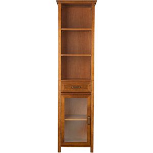 Elegant Home Fashions Calais Linen Cabinet, Oil Oak Bathroom Linen Tower, Storage Cabinets With Doors, Linen Storage Cabinet, Overhead Garage Storage, Linen Cabinets, Overhead Garage, Finished Bathrooms, Pantry Storage Cabinet, Kitchen Pantry Storage