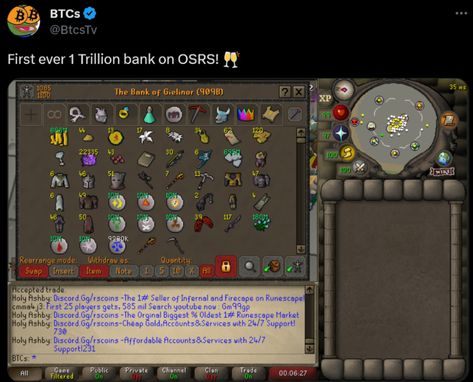 An Old School RuneScape player who is said to be the wealthiest player in the game with over 1 trillion GP has been banned over RWT allegations. Old School Runescape, The Revenant, My Favorite Part, Runes, Save Yourself, Old School, Old Things, Train, 10 Things