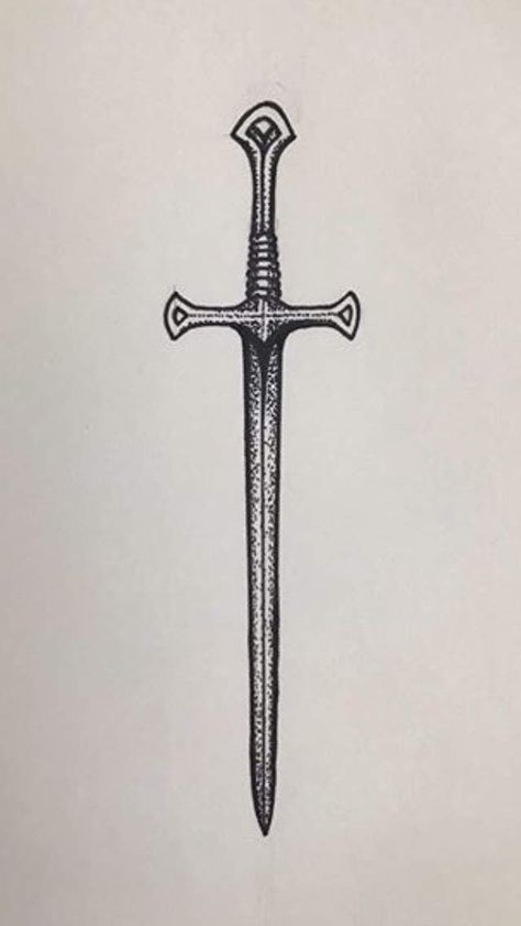 Cross Knife Tattoo, Three Swords Tattoo Design, Claymore Tattoo, Dagger Spine Tattoo, Excalibur Tattoo, Dager Tattoos, Simple Dagger Tattoo, Dagger Tattoo Ideas, Swords Tattoo