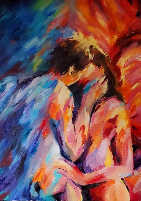 Couple Painting, "Lux in Tenebris" Oil on canvas 50x70cm by Diana Pigni | Art inspiration painting, Ethereal art, Romantic paintings Couple Oil Painting, Lux In Tenebris, Painting Ethereal, Romantic Paintings, Couple Painting, Art Inspiration Painting, Oil On Canvas, Canvas