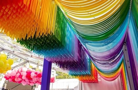 Kite Decoration, House Front Wall Design, Rainbow Fringe, Bright Color Palette, Holi Party, Front Wall Design, Janmashtami Decoration, Luxury Wedding Decor, Flower Wall Backdrop