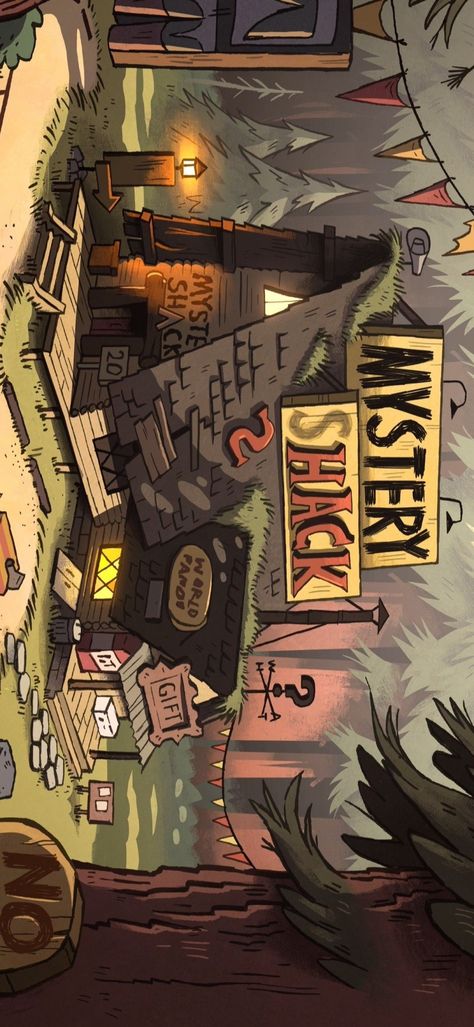 Gravity Falls Watercolor, Gravity Falls Postcard, Mystery Shack Wallpaper, Gravity Falls Map, Gravity Falls Phone Wallpaper, Gravity Falls Wallpaper Desktop, Gravity Falls Wallpaper Aesthetic, Gravity Falls Painting, Gravity Falls Screencaps