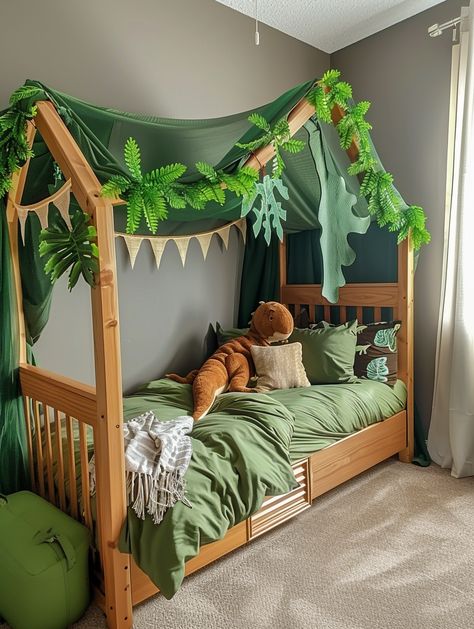 Check out 20 modern dinosaur bedroom ideas for boy toddlers that blend adventure and simplicity. Discover DIY wall murals, blue paint, and dinosaur bedding to create a cool, aesthetic space. With ideas for wall decor, stickers, and jungle theme rooms, these designs will inspire endless creativity and fun. Dinosaur Room Inspiration, Grey Boys Bedroom Ideas, Space Theme Bedroom Ideas, Dinosaur Themed Toddler Room, Dino Bedroom Ideas For Boys, Dino Room Ideas, Dinosaur Bedroom Toddler, Toddler Bedroom Boy Dinosaur, Diy Boys Room Decor Ideas