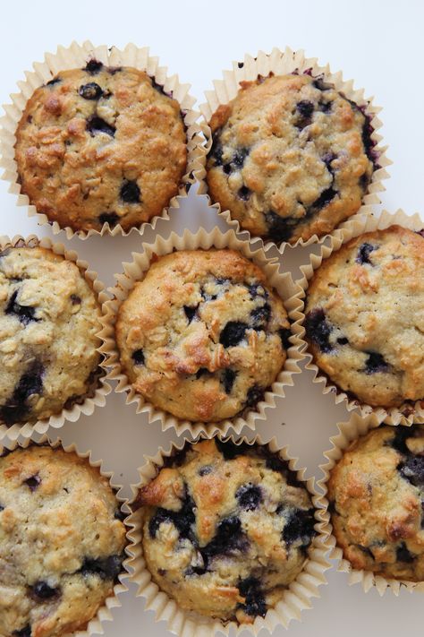 twist of lemons:GF / DF Blueberry Breakfast Muffins - twist of lemons Gf Df Breakfast, Blueberry Breakfast Muffins, Easy Breakfast Muffins, Blueberry Oatmeal Muffins, Gf Breakfast, Dairy Free Treats, Lemon Blueberry Muffins, Blueberry Breakfast, Healthy Blueberry