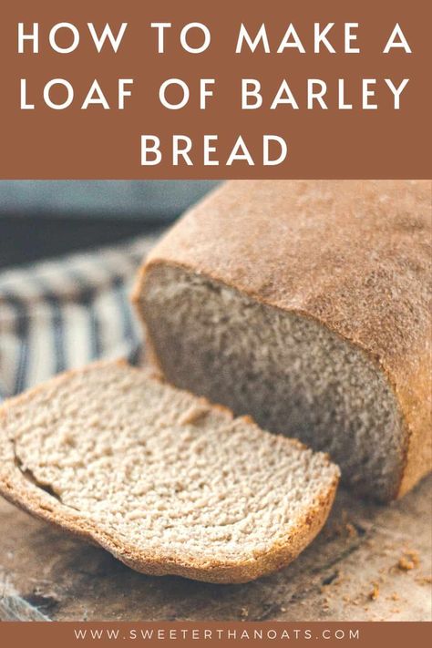 How to make a loaf of barley bread Barley Loaf Recipe, Barley Bread Recipe, Barley Recipe Healthy, Barely Bread, Barley Bread, Bread Loaf Recipe, Barley Recipe, Sandwich Loaf, Flour Bread