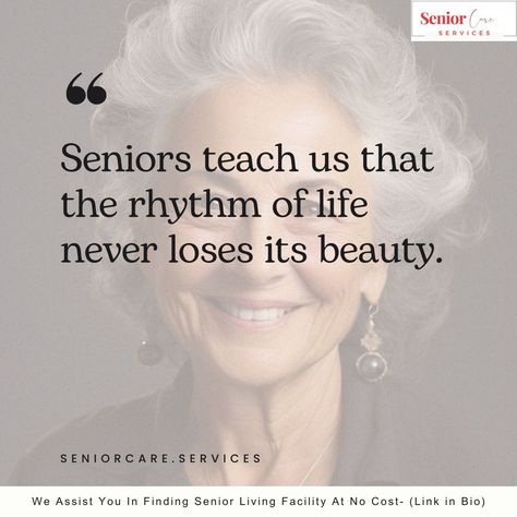 Seniors teach us that the rhythm of life never loses its beauty. #seniorliving #seniorcare #caregivers #quotes #seniors #seniorcare #assistedliving #love #homehealthcare #retirementcommunity #senior #seniorlife #caregiversupport #retirementliving #community #retirementgoals #seniorcommunity #assistedlivingfacility #seniorservices #aginggracefully #inhomecare #seniorhealth #senioractivities #seniorhousing #seniorresources Caregivers Quotes, Elderly Love, Elderly Quote, Senior Living Facilities, Retirement Living, Caregiver Support, Assisted Living Facility, Senior Activities, Senior Health