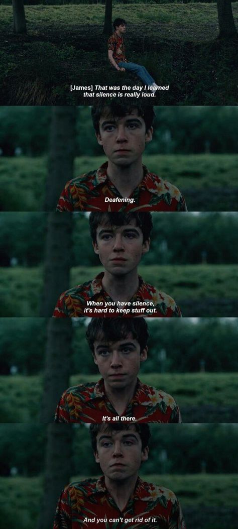 when you have silence, its hard to keep stuff out. its all there. -the end of the f***ing world. Coco Film, Netflix Quotes, Joker Film, French Film, Story Post, Septième Art, I Love Cinema, World Quotes, Quotes Thoughts