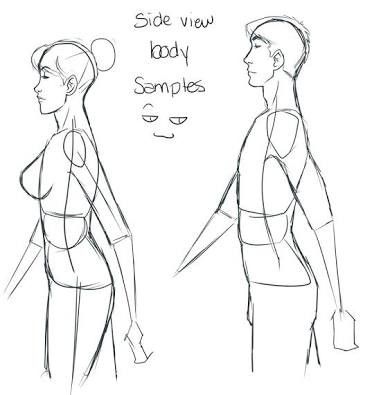 Side view Side Profile Reference Full Body Male, Full Body Side Profile Drawing, Full Body Side Profile, Side Profile Full Body Reference, Face Side View Drawing, Body Angles, Face Profile Drawing, Anime Side View, Side Face Drawing