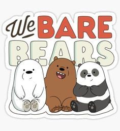 We Bare Bears Stickers, Bare Bears Stickers, Bears Stickers, Sticker Design Inspiration, We Bare Bears Wallpapers, Bear Drawing, Pig Art, Disney Art Drawings, Iphone Wallpaper Pattern