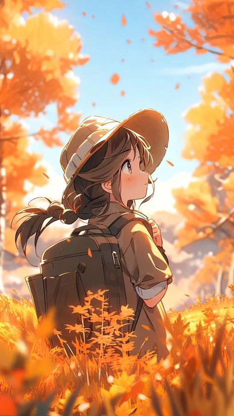 The Best Anime, Best Anime, An Anime, Autumn Leaves, A Girl, Long Hair, Hair, Anime, Art