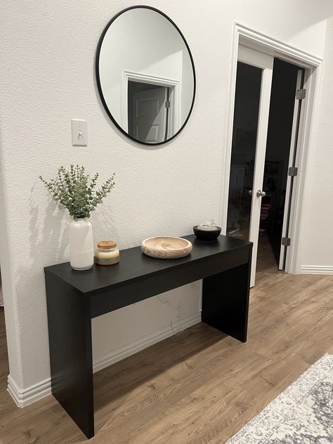 My all time favorite budget friendly entry table is ON SALE!! Snatch it while you can! https://amzn.to/46NGcGK Modern Entry Way Table, Condo Aesthetic, Modern Entry Way, Desk Entryway, 2023 Apartment, Entryway Designs, Table For Hallway, Entry Way Table, Modern Entry