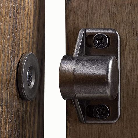 Keenkee 4 Pack Magnetic Cabinet Door Catch with Neodymium Magnet Cabinet Latch Magnetic Closure Hardware for Kitchen Cupboard and Closet Door Closing, Black Tone Gun Metal - - Amazon.com Kitchen Pantry Furniture, Screen Door Latch, Magnetic Screen Door, Magnetic Latch, Cabinet Latch, Door Catches, Closet Kitchen, Closet Door, Kitchen Cabinet Doors