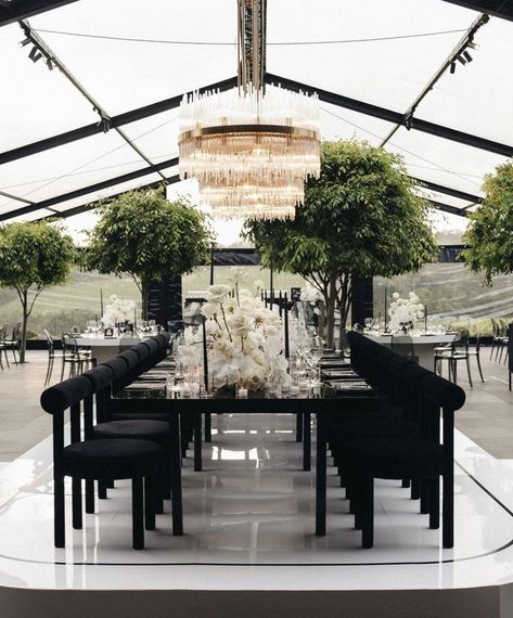 Unique Event Decor, Event Venue Spaces, Black And White Wedding Theme, Picnic Inspiration, White Wedding Theme, Dream Wedding Decorations, Wedding Venue Decorations, Wedding Reception Inspiration, Black White Wedding