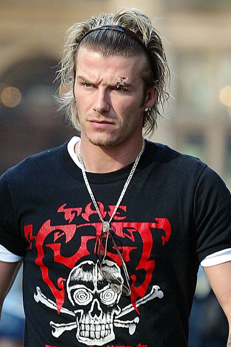 Headband Hairstyles Men, Beckham Long Hair, David Beckham Long Hair, Men Hairband, Dear David, David Beckham Haircut, Beckham Haircut, David Beckham Hairstyle, Hairband Hairstyle