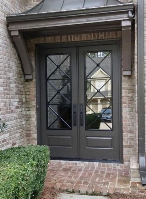 Iron Double Doors Front Entry, Double Front Entry Doors Farmhouse, Double Front Entry Doors Modern, Black Double Front Doors, Double Front Doors With Glass Panels, Double Exterior Doors Front Entry, Double Entry Front Doors, Double Door Front Door, Double Front Door Ideas