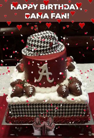 Happy Birthday, Bama Fan!  Roll Tide! via GIPHY Happy Birthday Bama Fan, Happy Birthday Alabama Fan, Brown And Copper Balayage, Funny Birthday Pics, Alabama Birthday Cakes, Alabama Cakes, Happy Birthday Pics, Roll Tide Football, Birthday Funnies