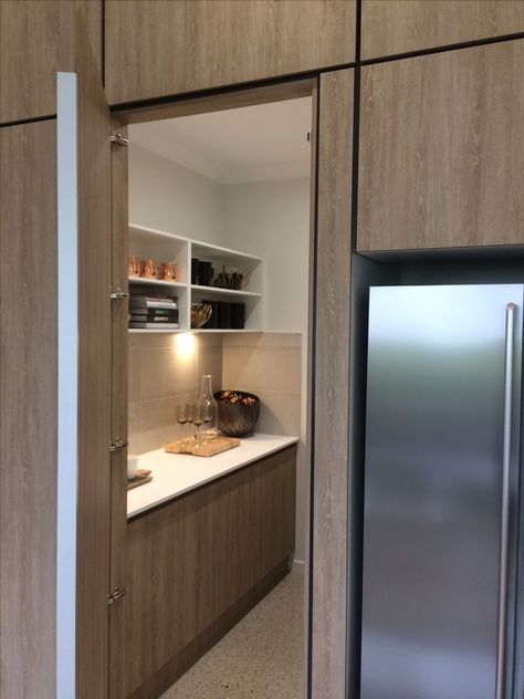 Modern Pantry, Hidden Pantry, Pantry Room, Pantry Remodel, Hidden Kitchen, Secret Room, Bathroom Remodel Pictures, Kitchen Pantry Design, Hidden Rooms