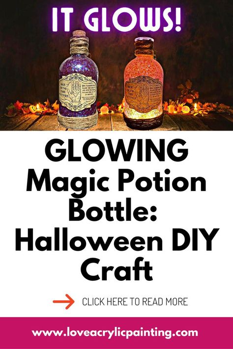 Diy Magic Potion, Diy Halloween Jars, How To Make Potions, Potions For Kids, Halloween Decoration Diy, Glass Bottle Diy Projects, Apothecary Diy, Holiday Centerpieces Diy, Pumpkin Painting Party