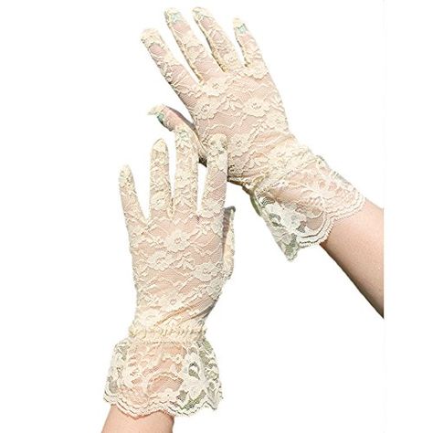 Vimans Women's Short Wrist Length Stretch Lace Bridal Wedding Gloves with Fingers Half Gloves, Summer Gloves, Short Gloves, Evening Gloves, Gloves Fashion, Wedding Tea, Wedding Gloves, Bridal Gloves, Elegant Sophisticated