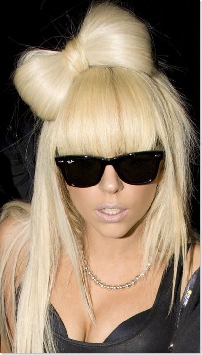 HAIRBOW. Need this. Lady Gaga, A Woman, Blonde, Sunglasses, Hair, Black