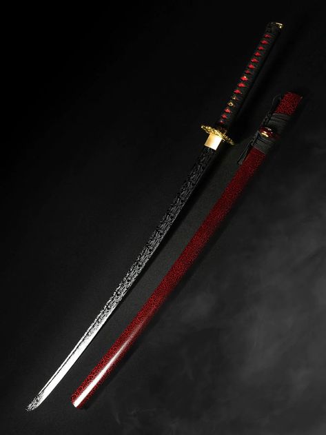 Katanas Aesthetic, Katanas Fantasy Art, Demon Slayer Swords, Dark Blade, Fantasy Blade, Assassin's Blade, Tactical Swords, Samurai Artwork, Types Of Swords