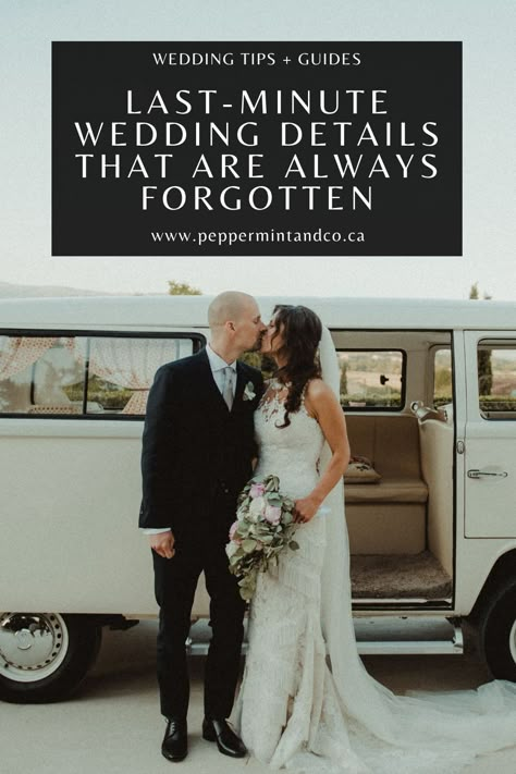 Wedding Last Minute Checklist, Most Forgotten Wedding Details, Wedding Day Reminders, Things People Forget For Their Wedding, Last Minute Wedding Details, Last Minute Wedding Checklist, Forgotten Wedding Details, Wedding Receiving Line, Wedding Reminders