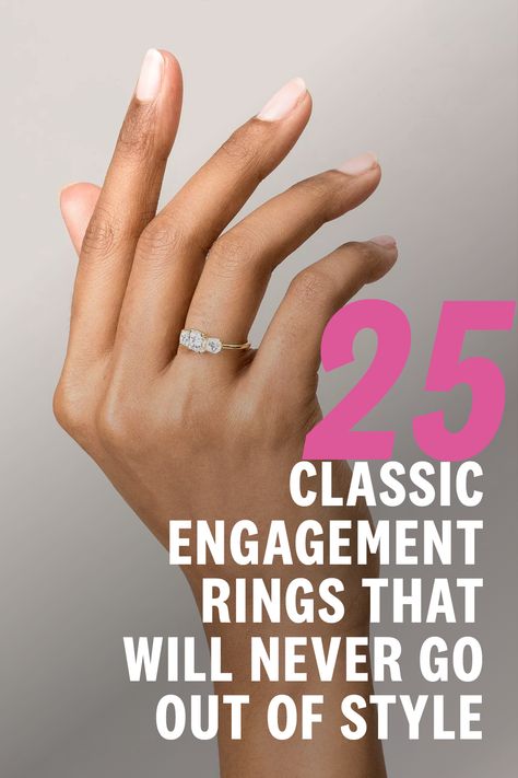 Simple Affordable Engagement Rings, Rings Engagement Timeless, Engagement Rings 2025 Trends, Engagement Ring With Pave Band, Second Marriage Engagement Ring, Most Popular Wedding Rings, 10 Year Anniversary Ring Stack, Second Marriage Rings, Engagement Ring For Petite Hands