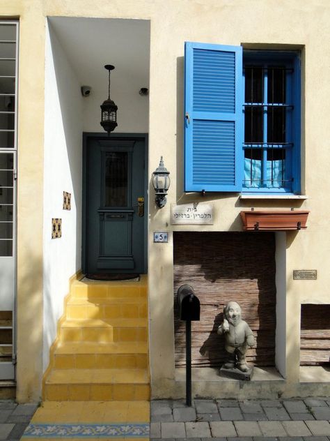 Neve Tzedek Neve Tzedek, The Door, Morocco, Fireplace, Doors, Color, Home Decor, Home Décor