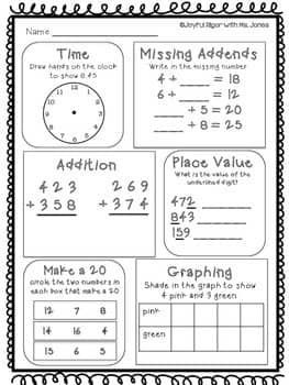 Daily Math Practice - PRINT and GO - April 2nd Grade Printables, Math Worksheets For Kids, Learning Websites For Kids, Spiral Math, Kindergarten Phonics Worksheets, Third Grade Writing, Differentiation Math, Elementary Learning, School Homework