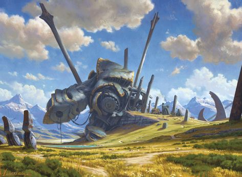 ArtStation - Plains, Lorenzo Lanfranconi Fantasy Plains, Plains Landscape, Legend Of Zelda Characters, Environment Painting, Magic Land, Dungeons And Dragons Homebrew, Concept Art Drawing, Art Card, Comic Book Artists