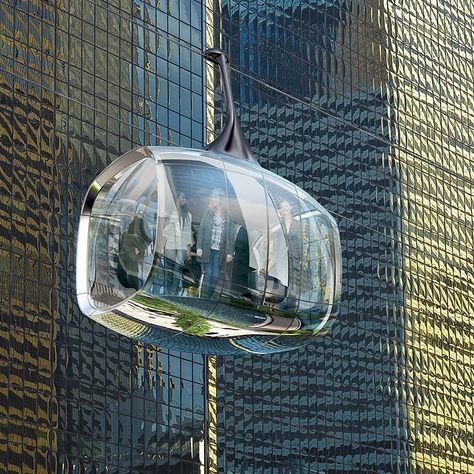 Future Transportation, Chicago Skyline, Cable Cars, Cable Car, Futuristic City, Future City, Transportation Design, Futuristic Technology, Futuristic Architecture