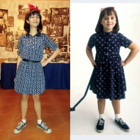 If you're a self-proclaimed reading addict, then you might be dressing up as your favorite literary character. There are countless characters to take on, but Matilda Costume Diy, Literary Characters Costumes, Matilda Group Costume, Matilda Outfit, Easy Literary Character Costumes, Matilda Dress Up, Matilda Costumes, Matilda Jr, Literary Costumes