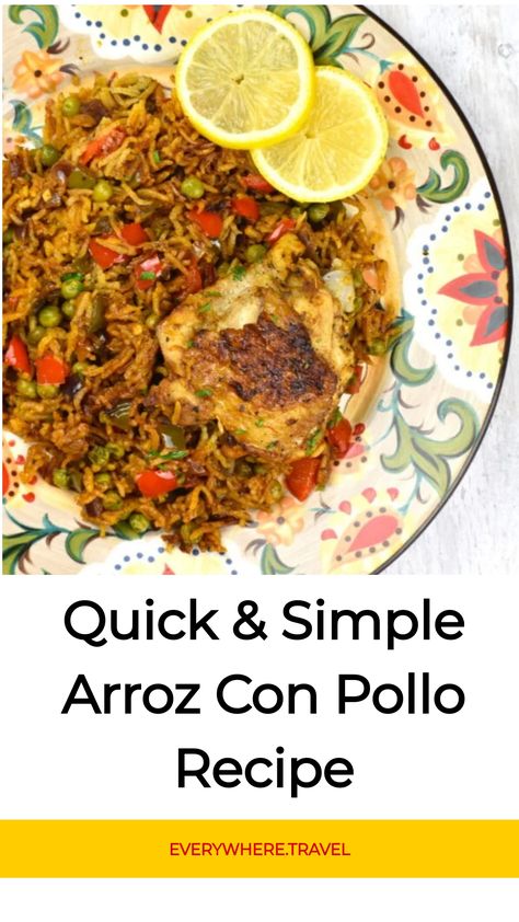 Indulge in the vibrant flavors of Spanish cuisine with this mouthwatering Spanish chicken and rice dish! Our easy arroz con pollo recipe combines tender chicken seasoned to perfection, aromatic yellow rice, and a medley of bell peppers for a meal that's both hearty and delicious. Elevate your dinner with this flavorful Spanish chicken with rice recipe that will transport your taste buds to sunny Spain. Spanish Chicken Recipes, Spanish Chicken And Rice, Chicken Quarter Recipes, Pollo Recipe, Chicken And Rice Dishes, Spanish Chicken, Chicken With Rice, Mexican Dinner Recipes, Chicken Recipes For Dinner