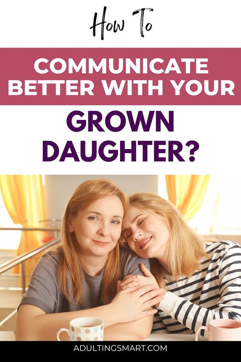 If you are struggling with getting along with your daughter, you may be prompted to ask, How to communicate better with your grown daughter? After all, communication is the foundation for a conflict-free relationship. Many parents struggle with communicating with their daughters, especially as they get older.

To communicate better with your grown daughter, you should try to listen actively, hear her, don’t cut into her speaking, validate her feelings, avoid judgment, stay calm, be clear. College Daughter, Fixing Relationships, Daughter Bonding, Mother Daughter Date Ideas, How To Communicate Better, Parenting Adult Children, Communicate Better, Daughters Boyfriend, Mother Daughter Bonding