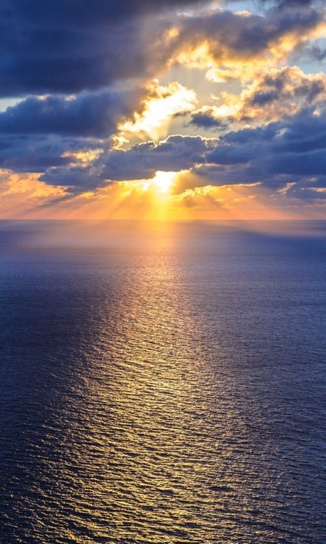 480x800 Wallpaper ocean, sea, horizon, clouds Sun Wallpaper Hd, Sea Horizon, Ocean Horizon, Ocean At Night, Beautiful Night Sky, Ocean Sky, High Resolution Wallpapers, Beauty Wallpaper, Ocean Wallpaper