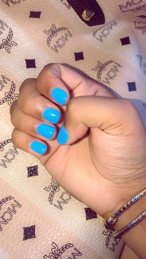 Ash Blue Gel Nails. Gel Nails Cute, Blue Nails Design, Blue Gel Nails, Blue Ash, Nails Cute, Blue Gel, Nails Today, Racun Shopee, Cute Acrylic Nail Designs